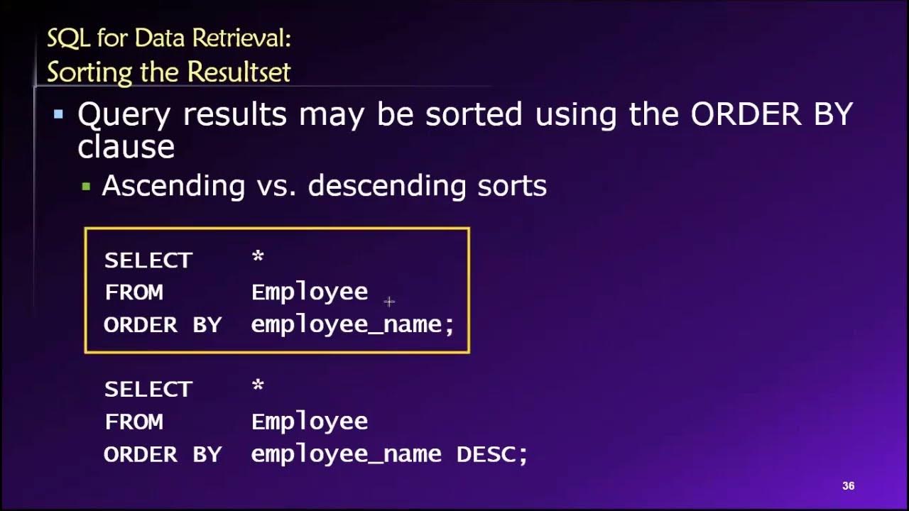 ষষ্ঠ অধ্যায় পাঠ-৮ঃ ডেটাবেজ সর্টিং এবং ইনডেক্সিং